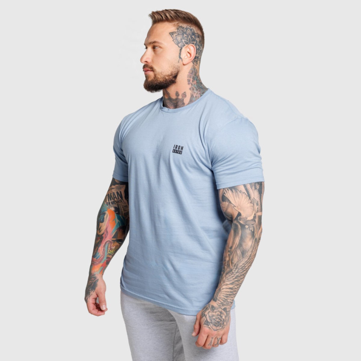 Pánske tričko Iron Aesthetics Blackout, modré · záber 5