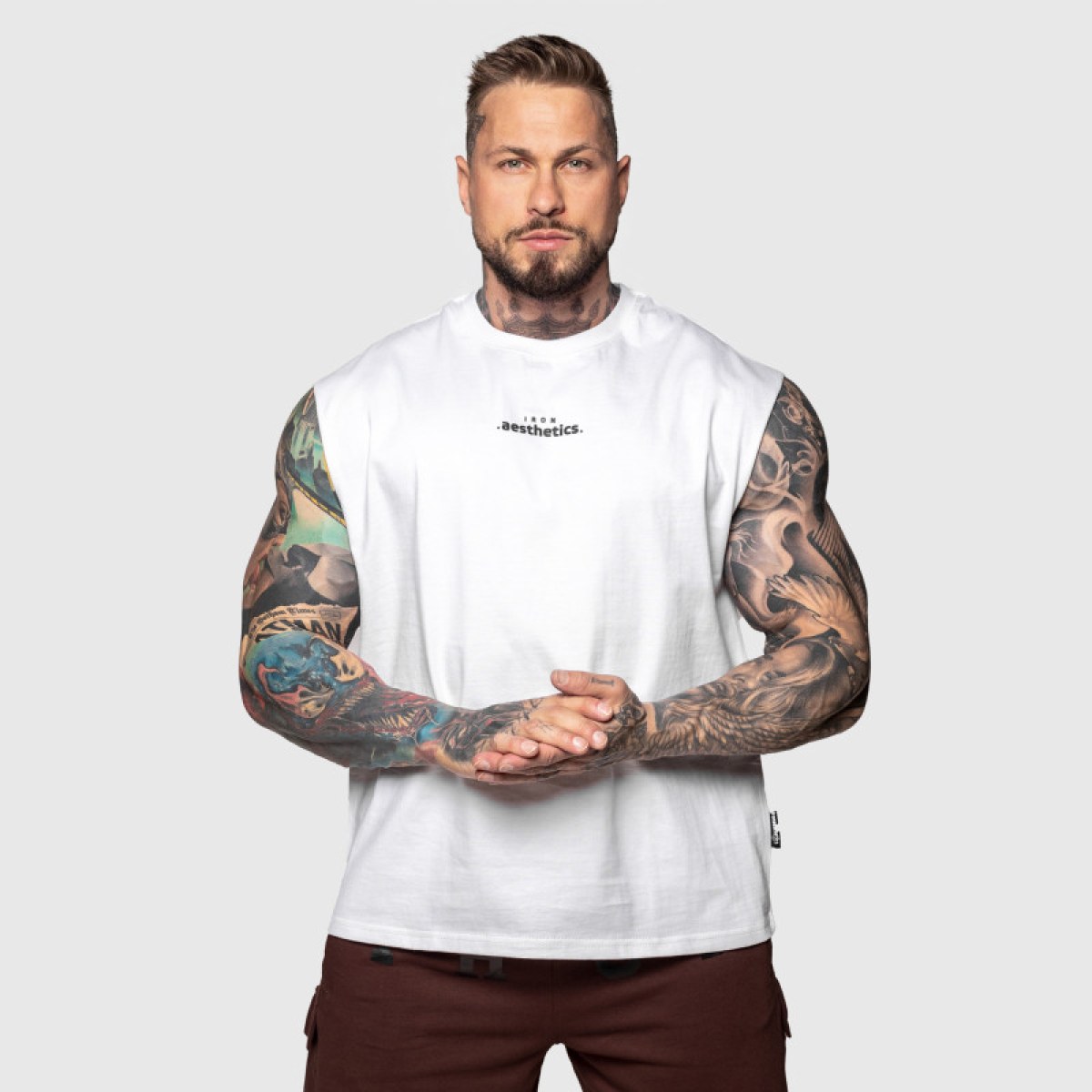 Tielko Iron Aesthetics Muscle Tee, biele · záber 4