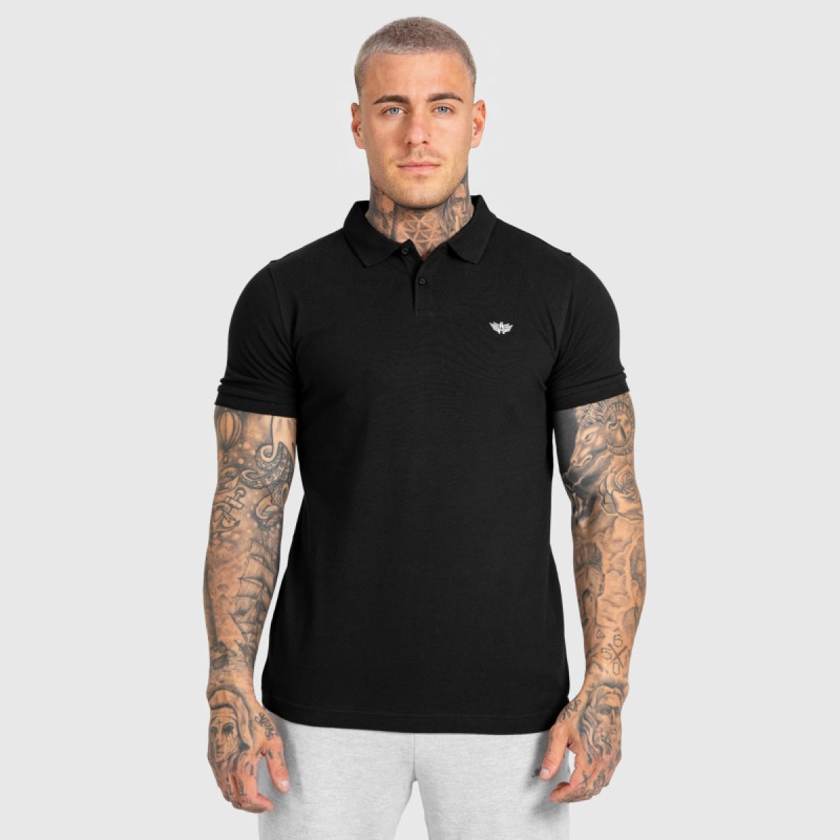 Pánske polo tričko Iron Aesthetics Smart, čierne · záber 1