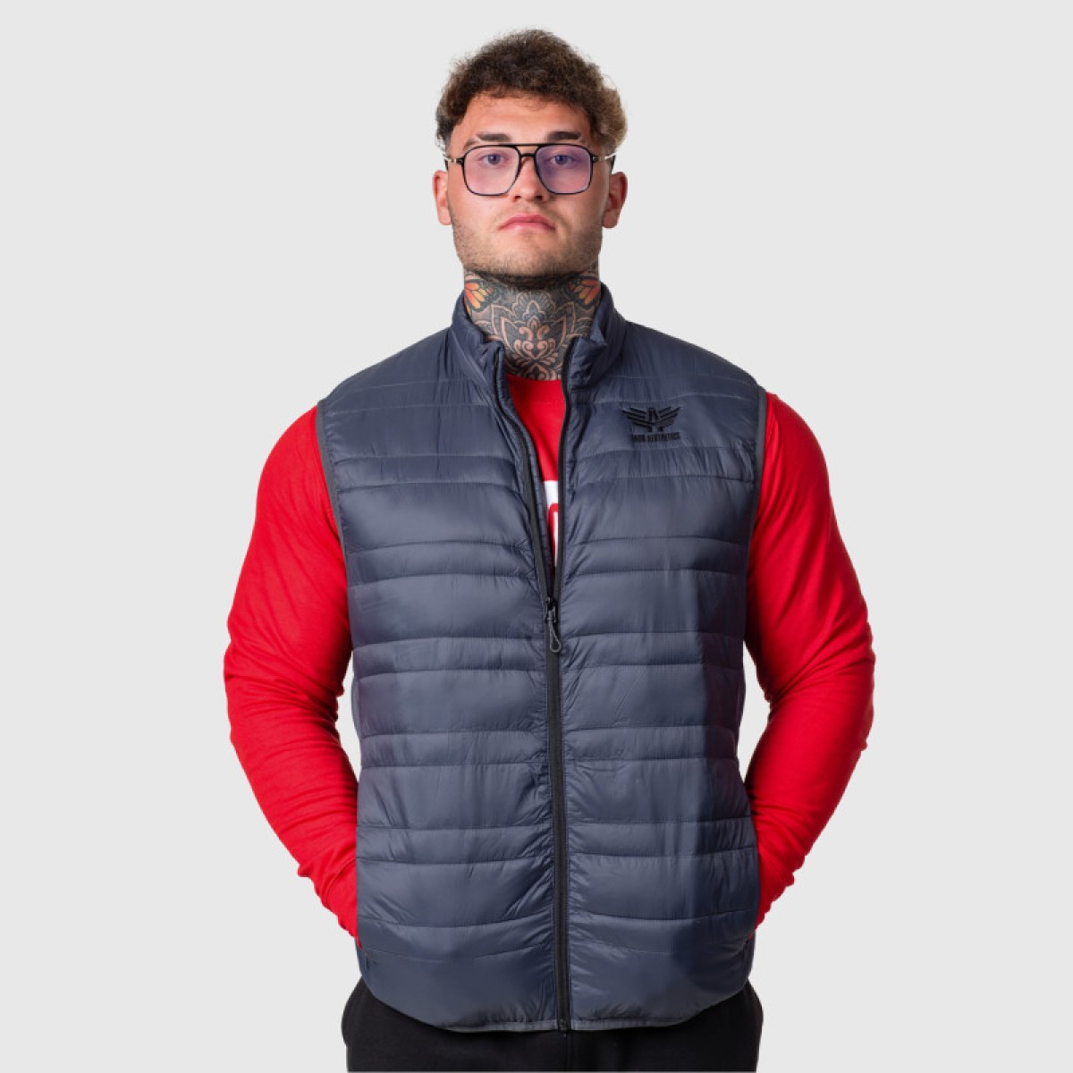 Pánska vesta Iron Aesthetics Bodywarmer, tmavosivá · záber 4