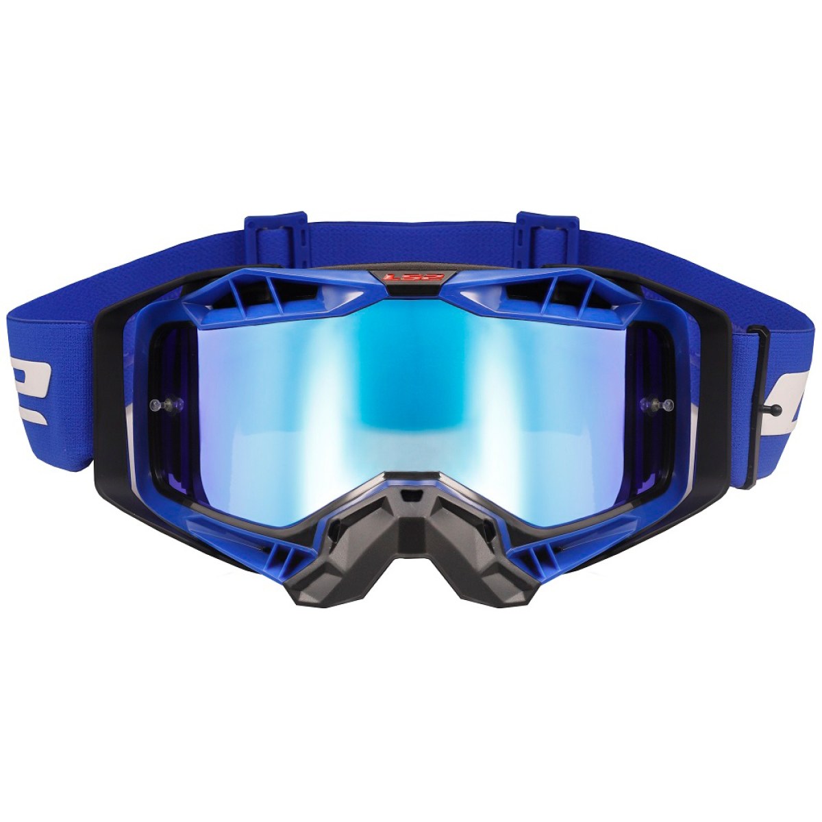 LS2 Aura Pro Black Blue irídiové sklo · záber 1