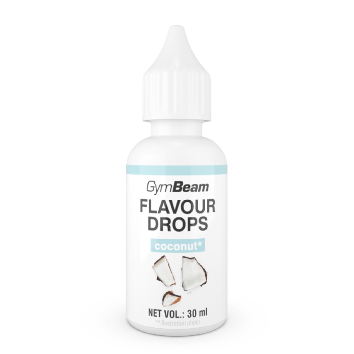 GymBeam Flavour Drops kokos - Príchuť: Kokos | Hmotnosť: 0,03 kg | Objem: 30 ml | Balenie: 50 · záber 1