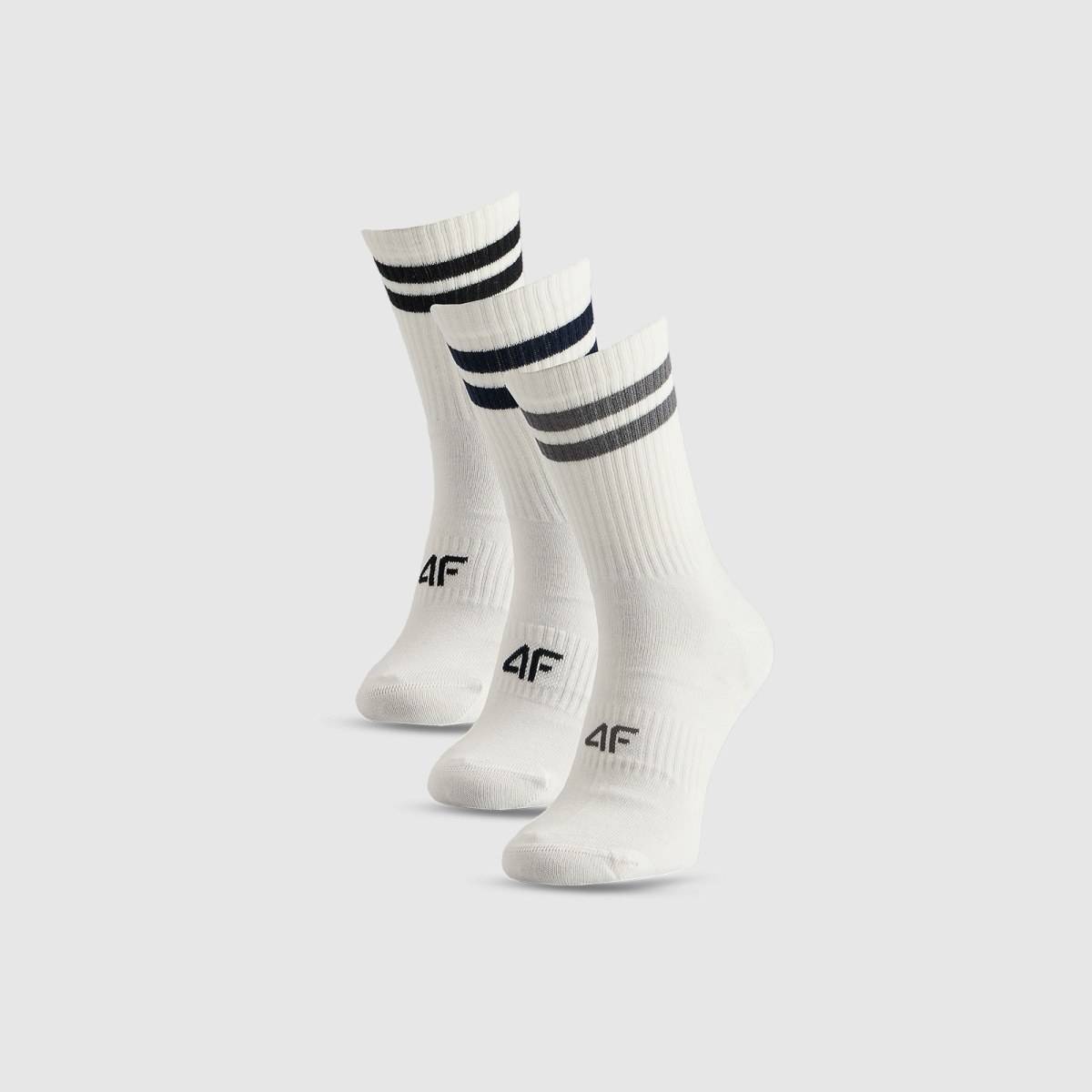 Ponožky dlhé (3-pack) pánske - biele · záber 1
