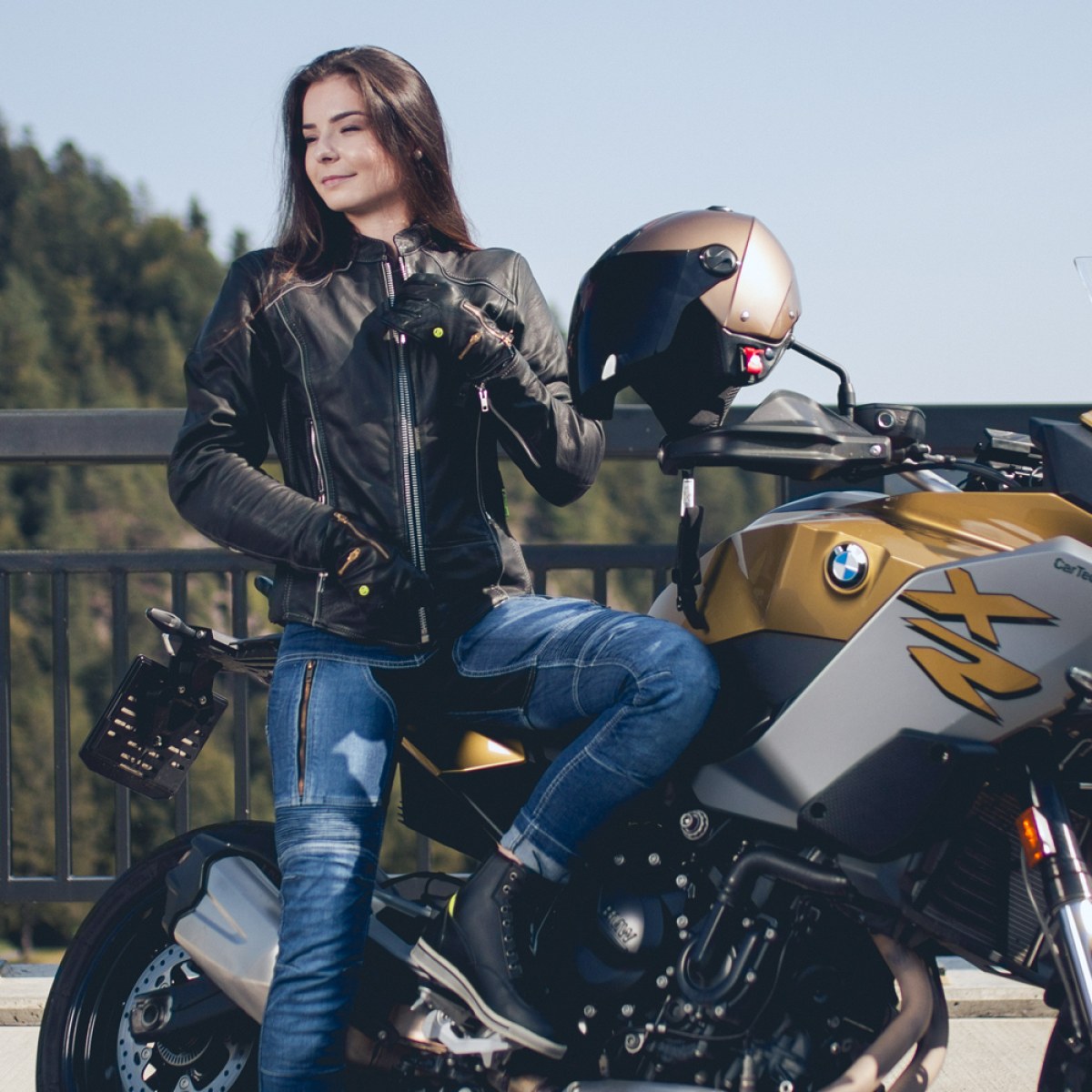 Dámske kožené moto rukavice W-TEC Perchta - Veľkosť: M · záber 4