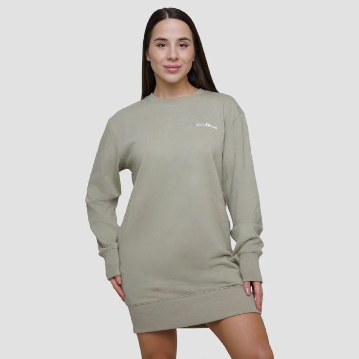 GymBeam Dámska mikina Agile Longline Sage SS · záber 1
