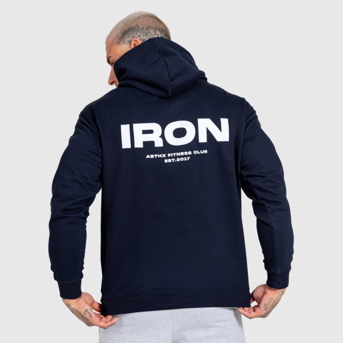 Pánska mikina s kapucňou Iron Aesthetics Club Hoodie, navy · záber 2