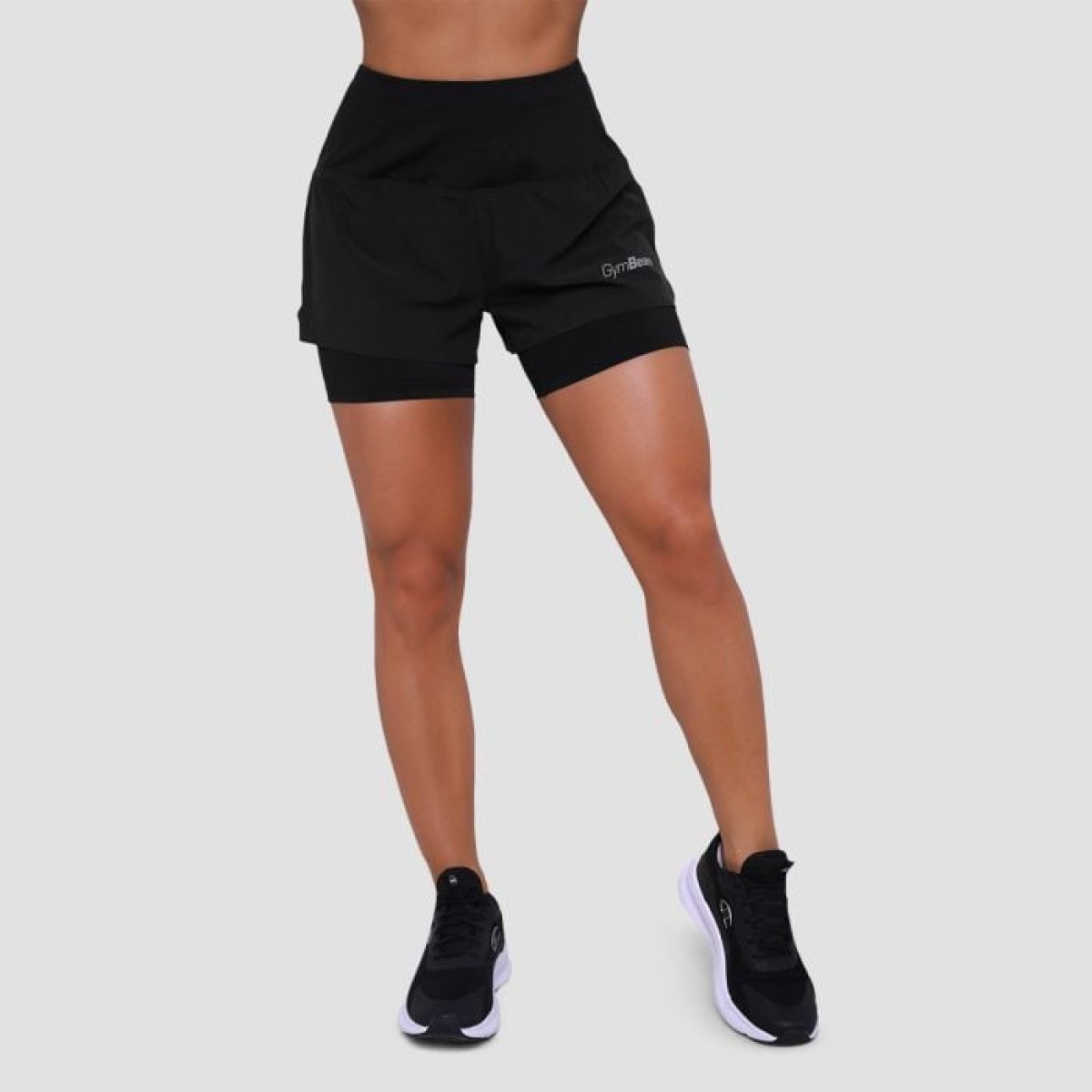 GymBeam Dámske bežecké šortky 2in1 Pulse Black XSXS · záber 1