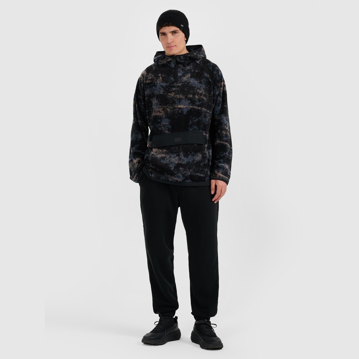 Pánsky flísový regular mikina s kapucňou - multicolor · záber 2