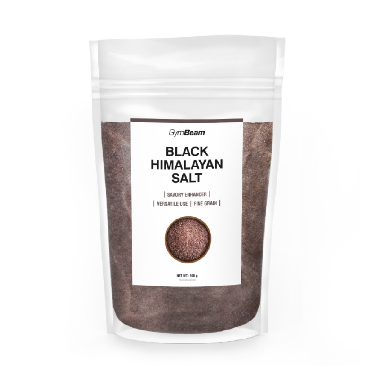 GymBeam Čierna Himalájska soľ - jemná - Hmotnosť: 0,5 kg | Balenie: 42 · záber 1