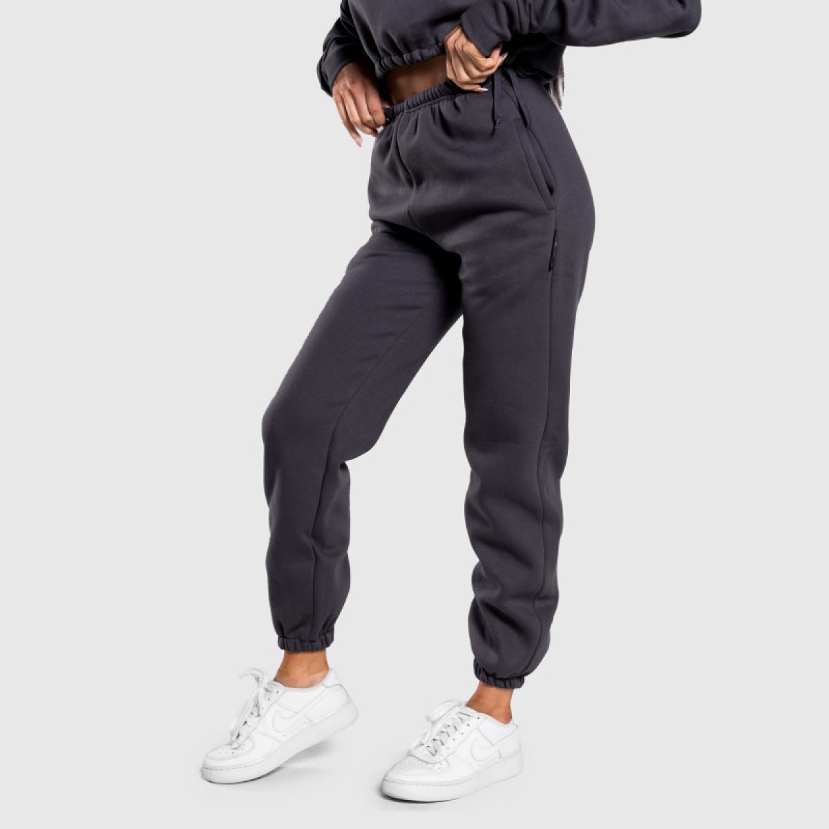 Dámske oversized tepláky Iron Aesthetics Simone, sivé · záber 3