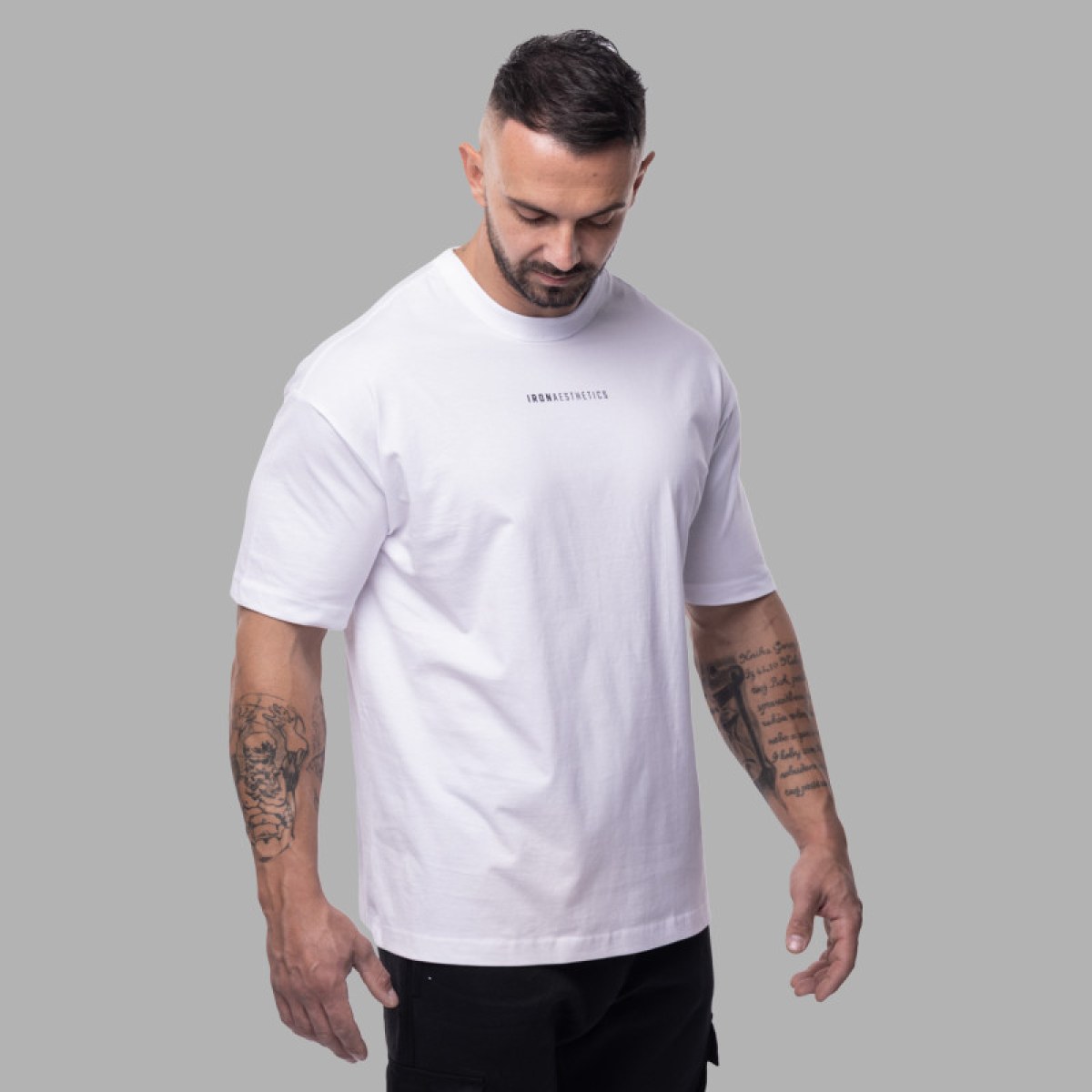 Oversize tričko Iron Aesthetics Vibe Tee, biele · záber 5