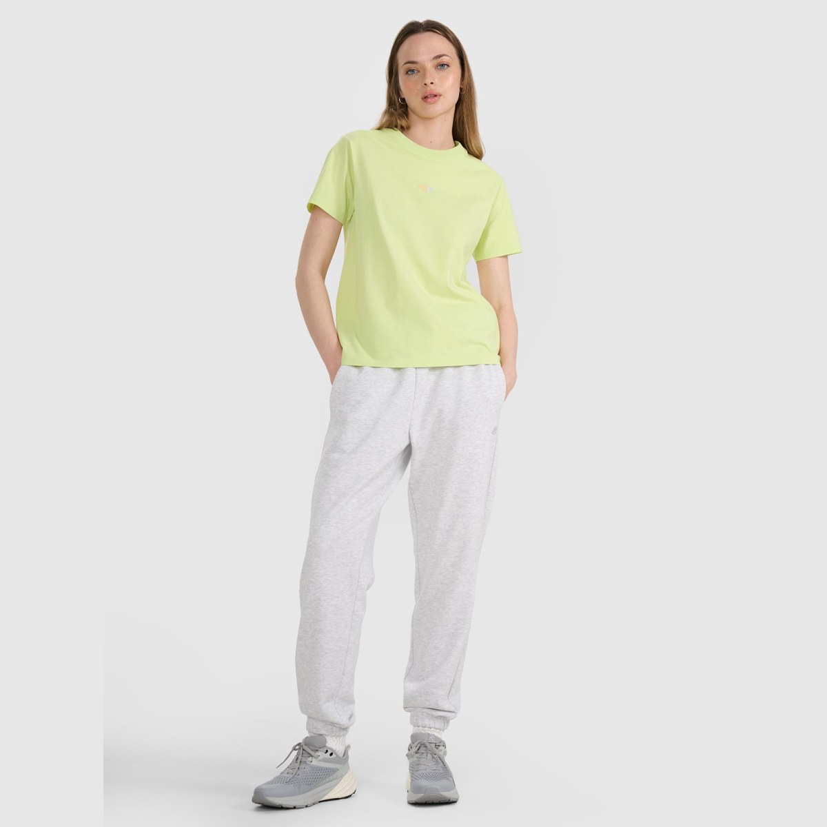 Dámske oversize tričko s potlačou - žltá · záber 4