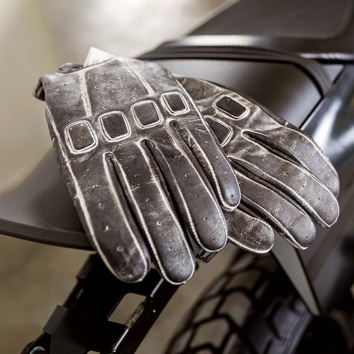 Kožené moto rukavice W-TEC Rifteur - Veľkosť: L | Farba: Hnedá · záber 5