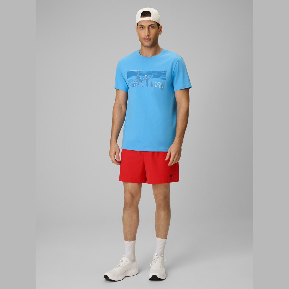 T-shirt regular s potlačou pánsky - modrý · záber 10
