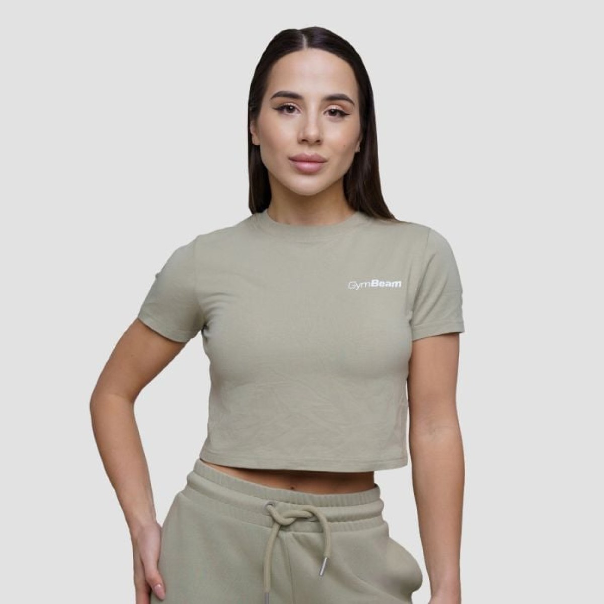 GymBeam Dámske tričko Cropped Agile Sage LL · záber 1
