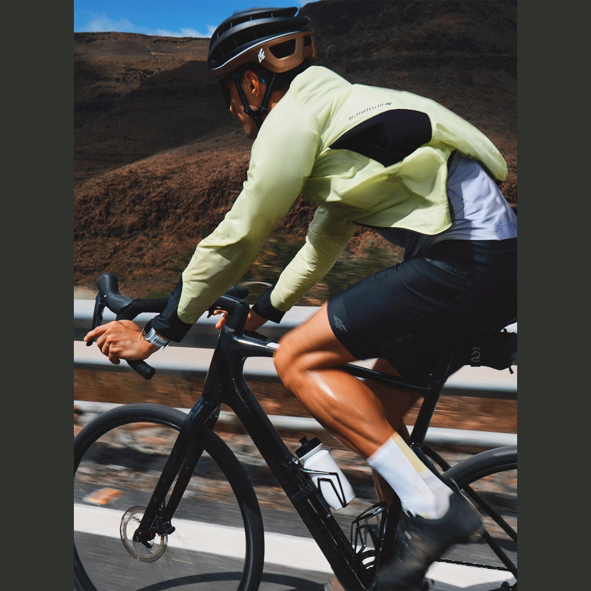 Cyklistická bunda pánska - žltá · záber 1
