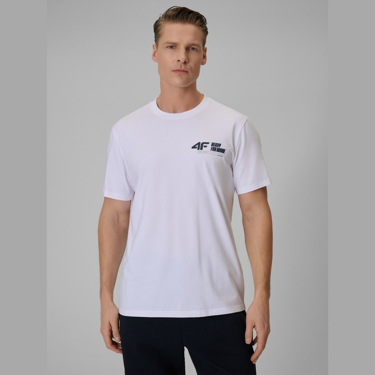 T-shirt regular hladký pánsky - biely · záber 7