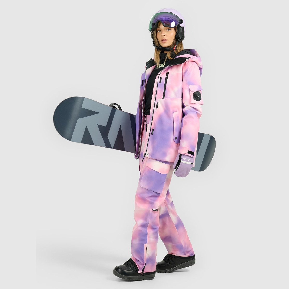 Dámske snowboardové nohavice membrána 15000 - multicolor · záber 1