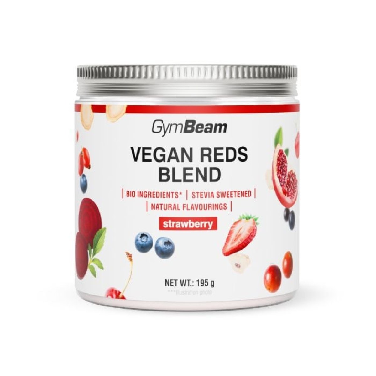 GymBeam Vegan Reds Blend jahoda · záber 1