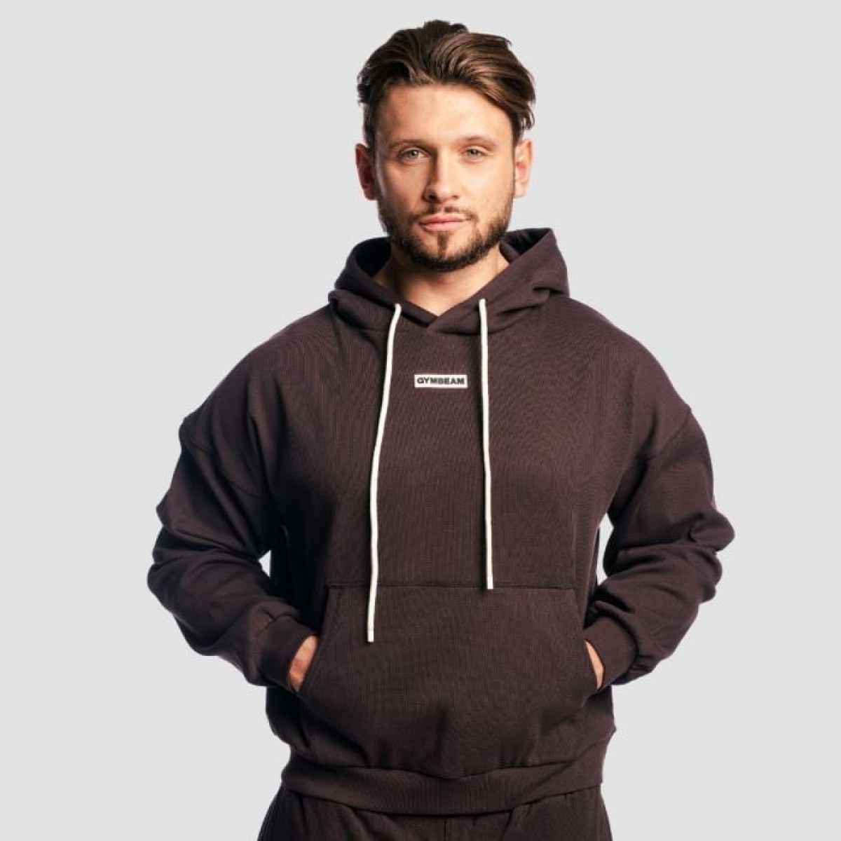 GymBeam Mikina Aura Hoodie Tee Brown XXL · záber 1