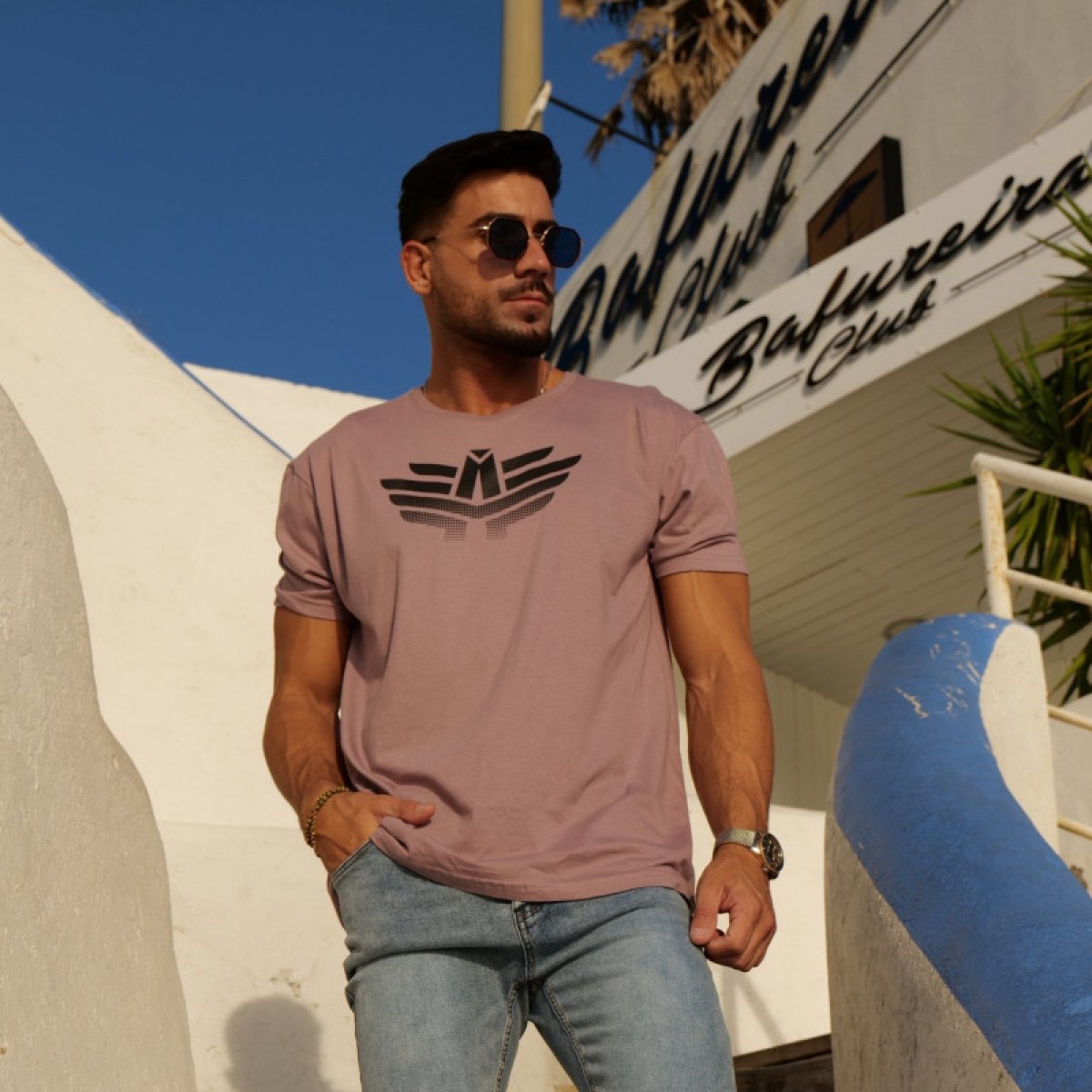 Pánske športové tričko Iron Aesthetics Break, staroružové · záber 1