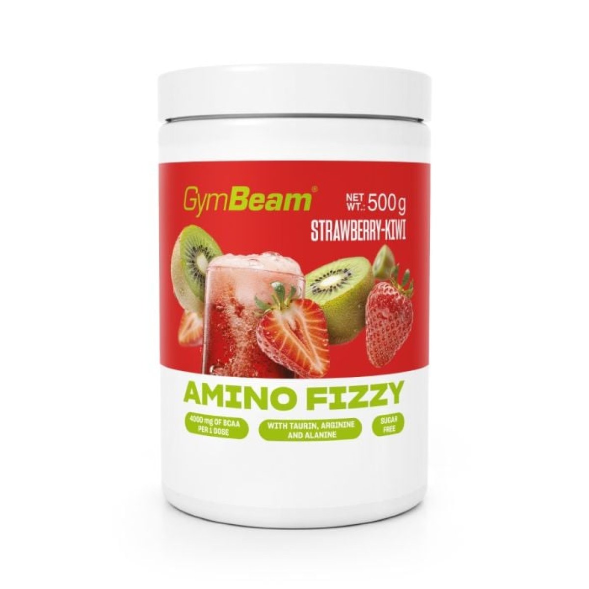 GymBeam Šumivé Amino Fizzy jahoda kiwi · záber 1