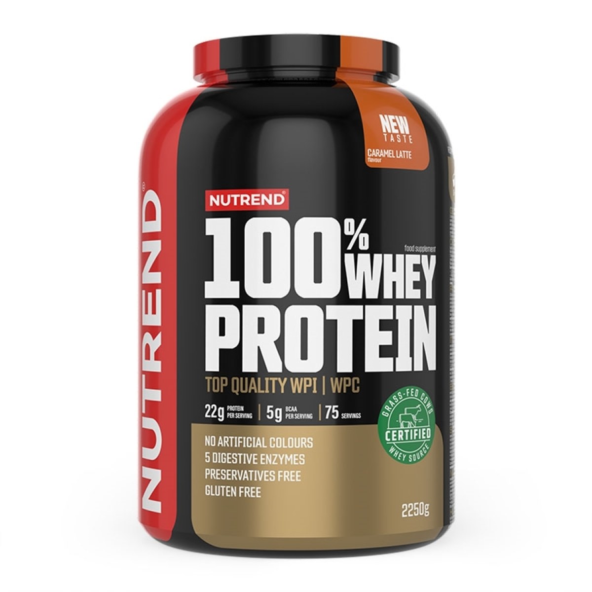 Nutrend 100% WHEY Protein 2250g biela čokoláda-kokos · záber 1