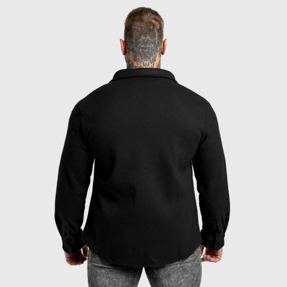 Pánska plstená košela Iron Aesthetics Felted, čierna · záber 3