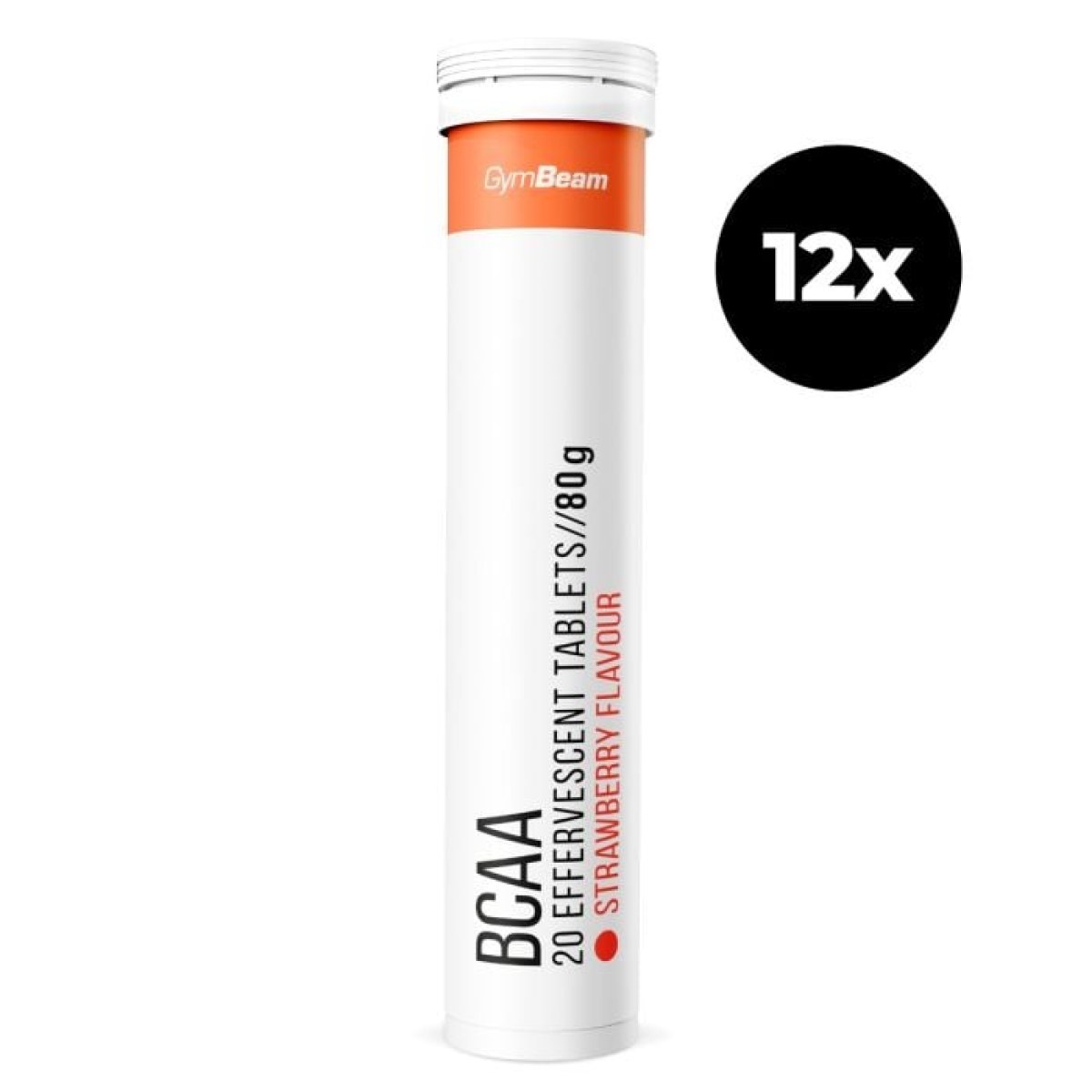 GymBeam Šumivé BCAA 12 x 20 tab jahoda · záber 1