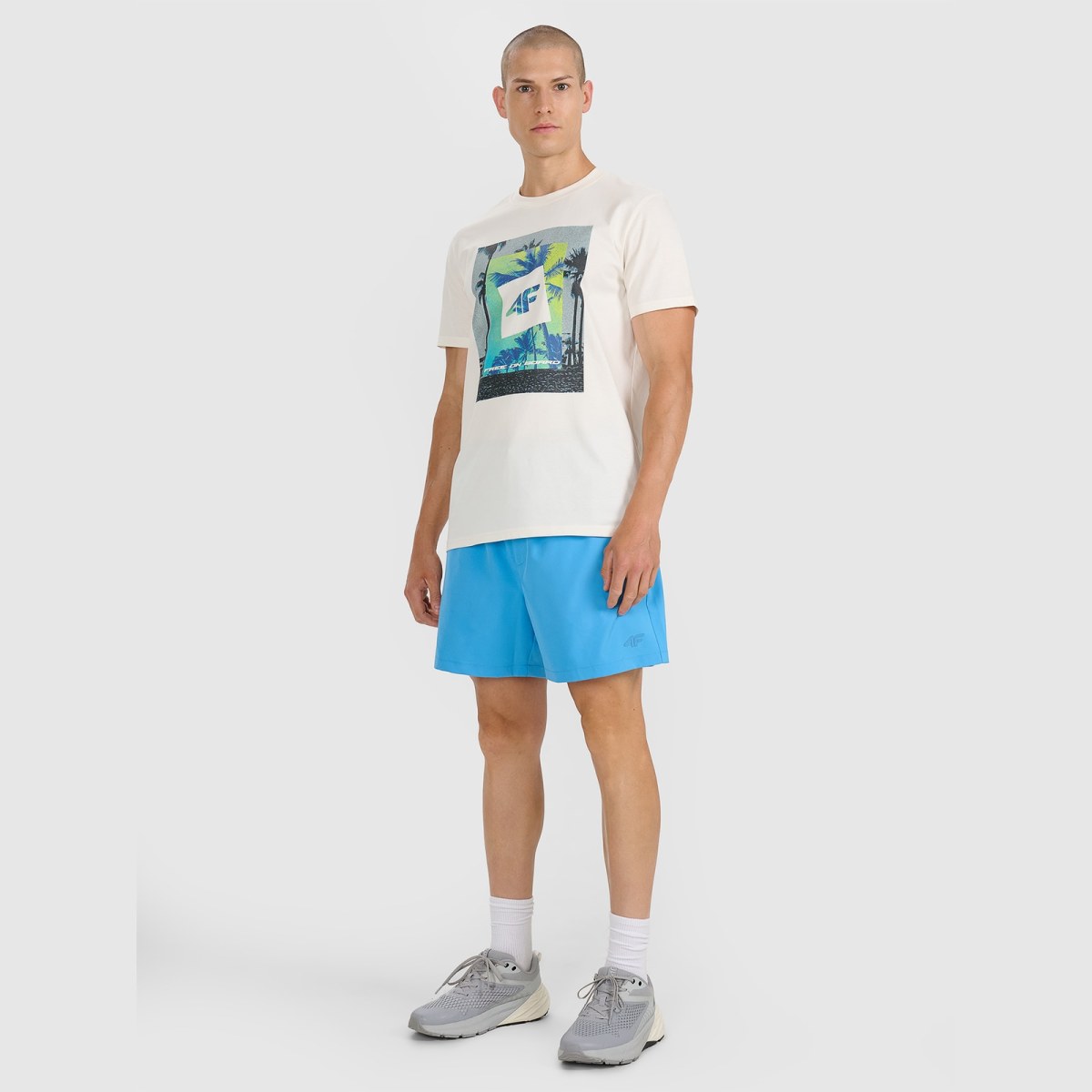 T-shirt regular s potlačou pánsky - béžový · záber 6