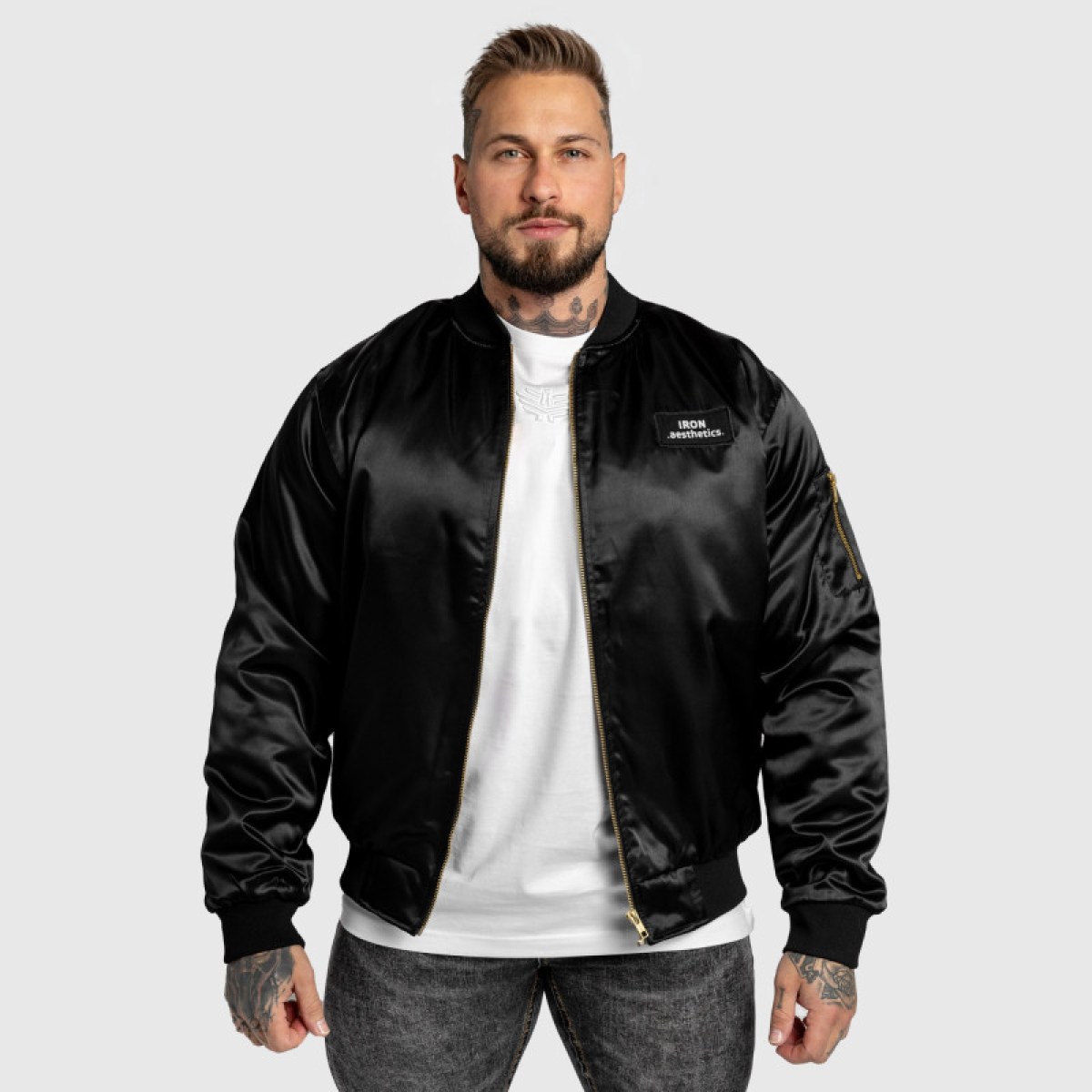 Bomber bunda Iron Aesthetics Maverick, čierna · záber 1