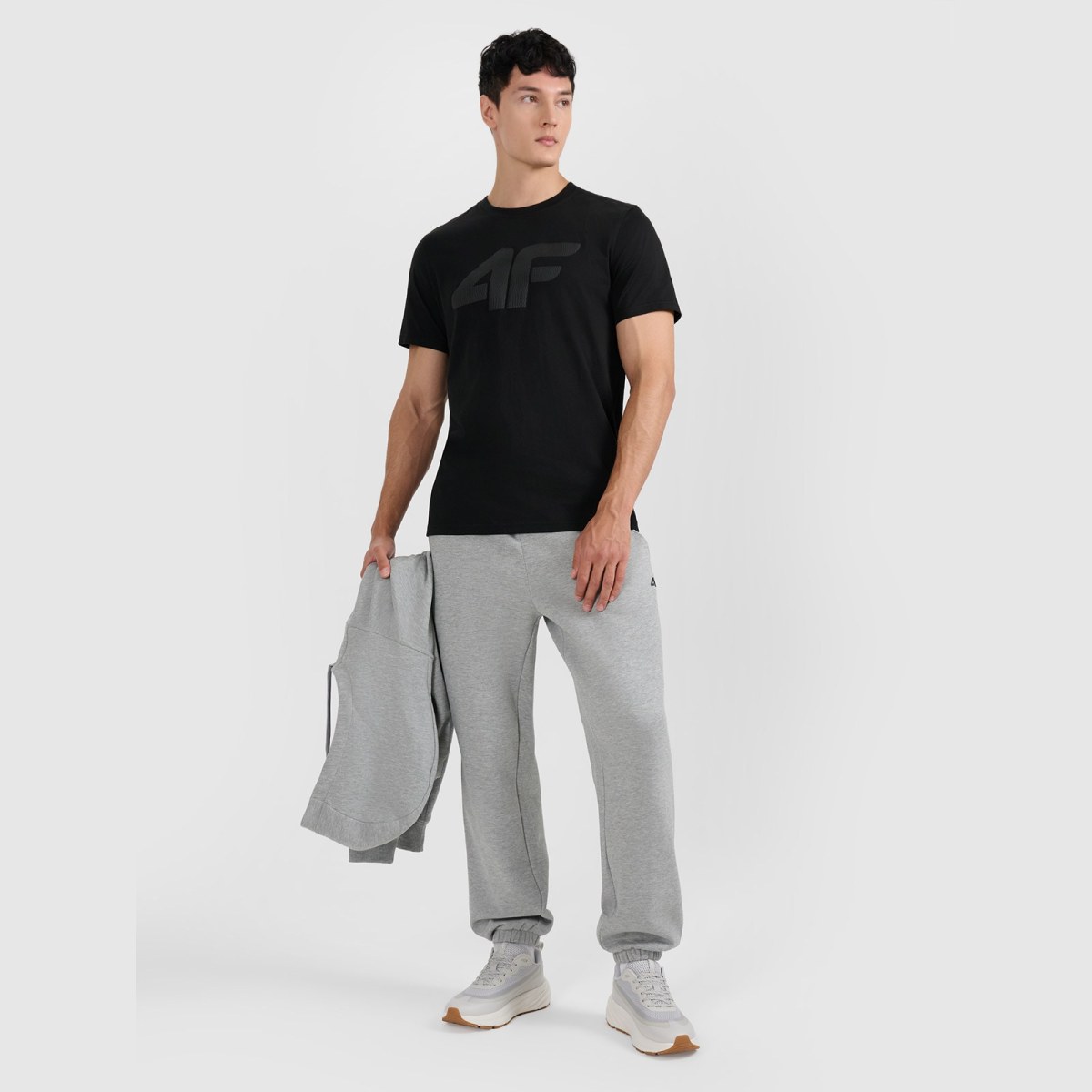 T-shirt regular s potlačou pánsky - čierny · záber 4