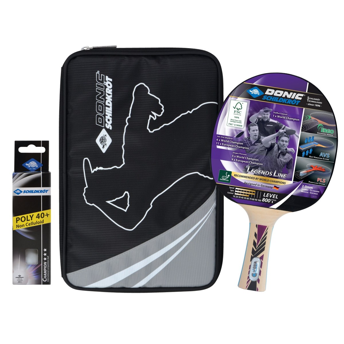 Raketa na stolný tenis DONIC Legends 800 FSC - darčekový set · záber 1