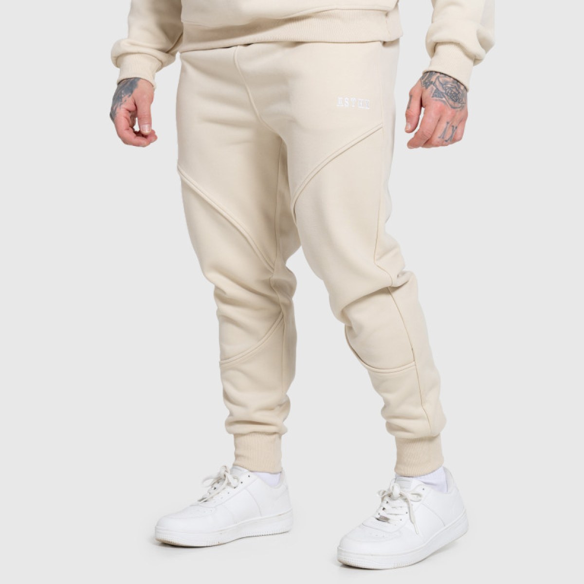 Pánske tepláky Iron Aesthetics ASTHX, béžové · záber 5