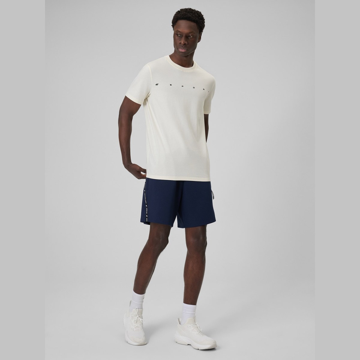 T-shirt regular s potlačou pánsky - béžový · záber 12