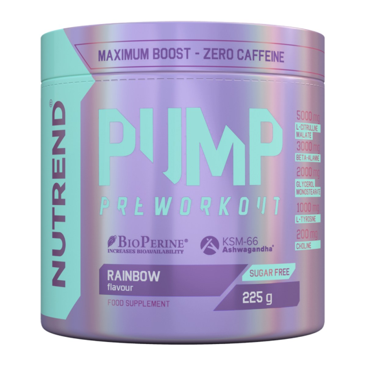 Nutrend Pre-Workout PUMP rainbow · záber 1