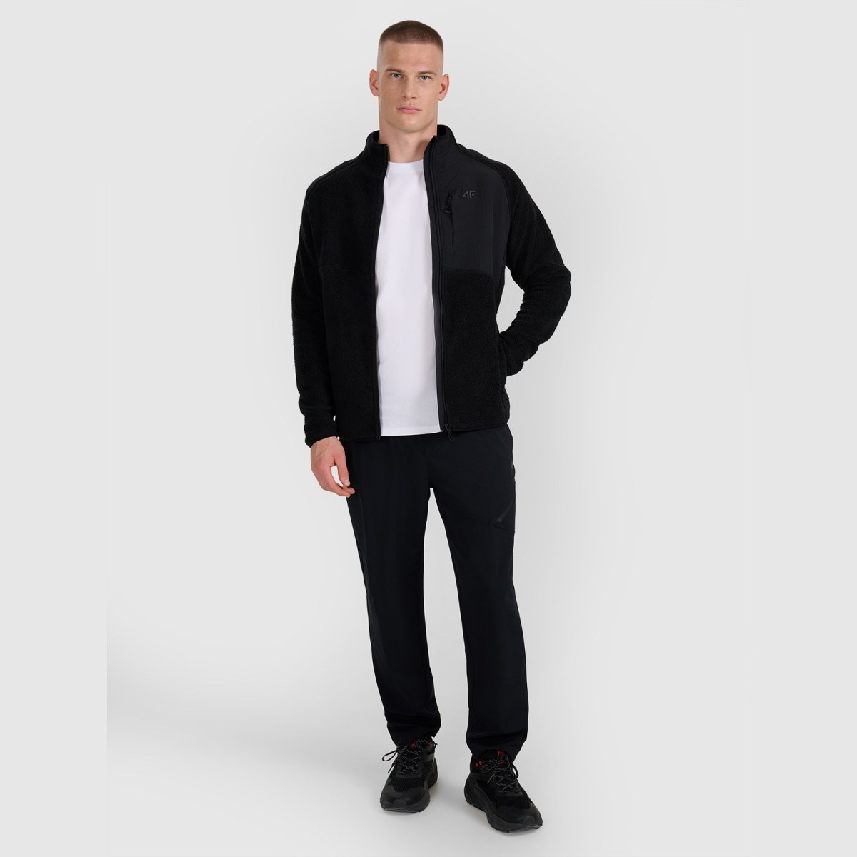 Pánsky sherpa fleece so stojačikom - čierny · záber 2