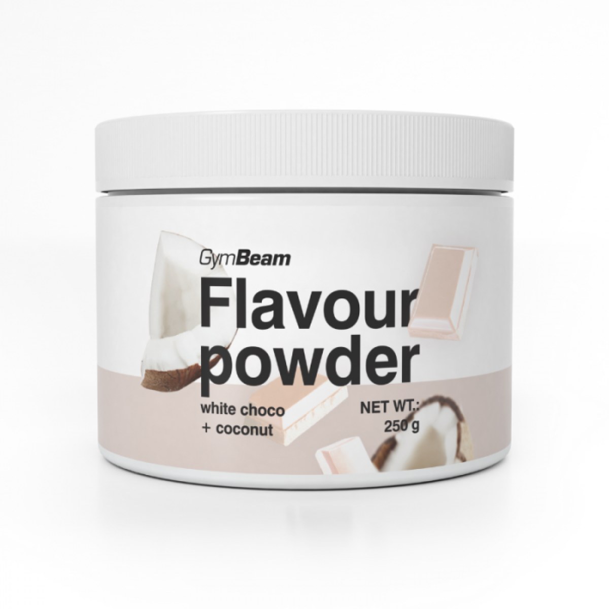 GymBeam Flavour powder biela čokoláda kokos · záber 1