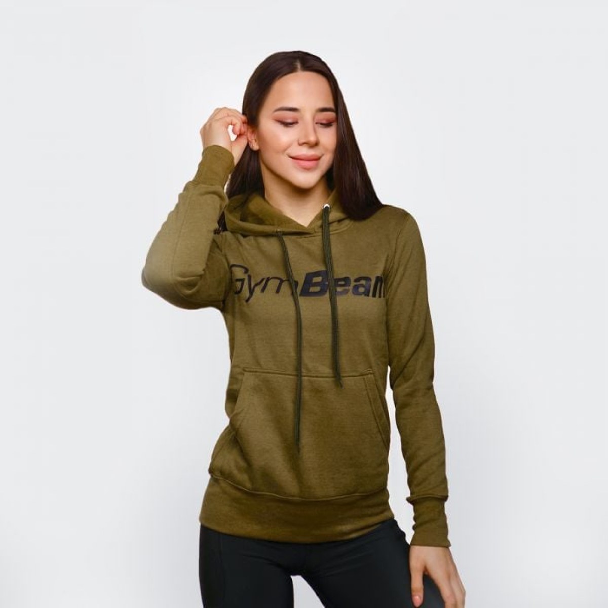 GymBeam Dámska Mikina Athlete Military Green XL · záber 1