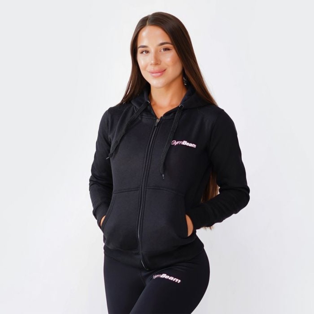 GymBeam Dámska mikina Zipper Hoodie Black L · záber 1