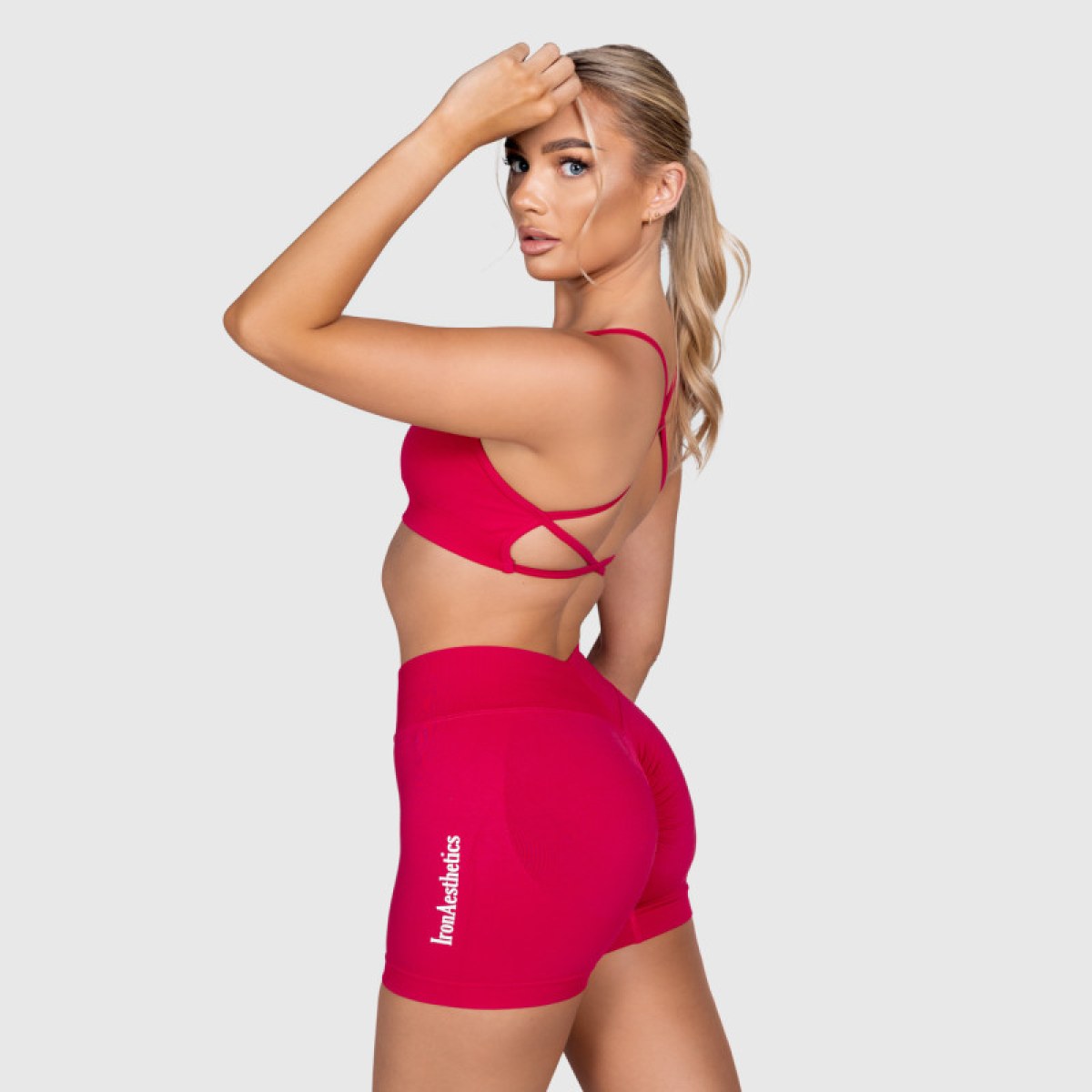 Športová podprsenka Iron Aesthetics Shape, červená · záber 5