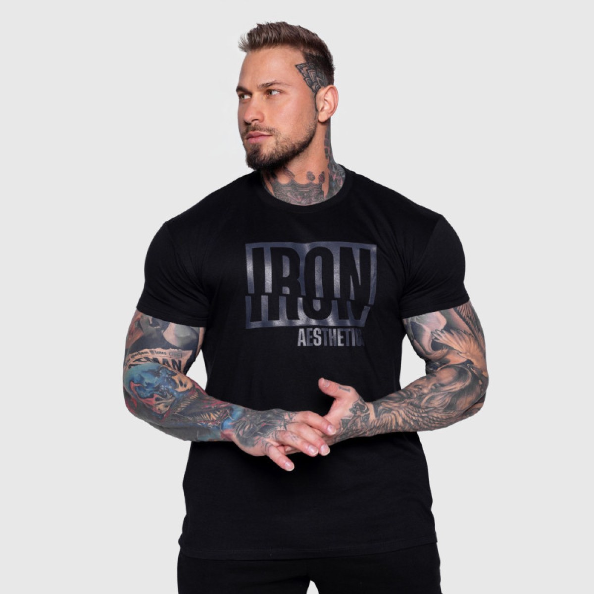 Pánske tričko Iron Aesthetics Slash, čierne · záber 2