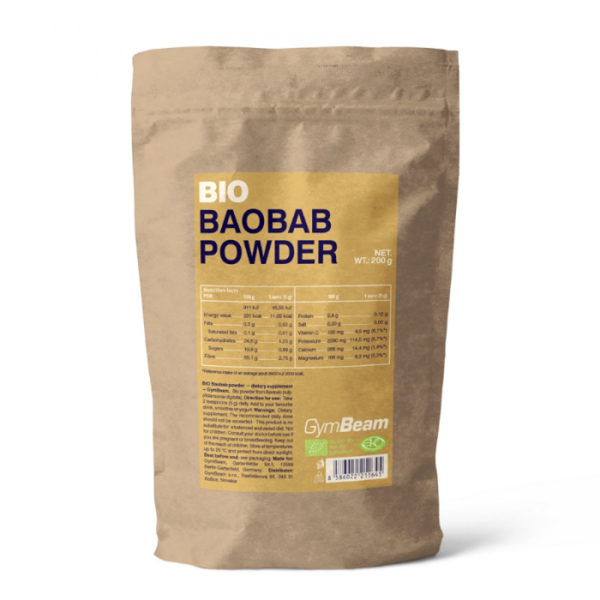 GymBeam BIO Baobab prášok · záber 1
