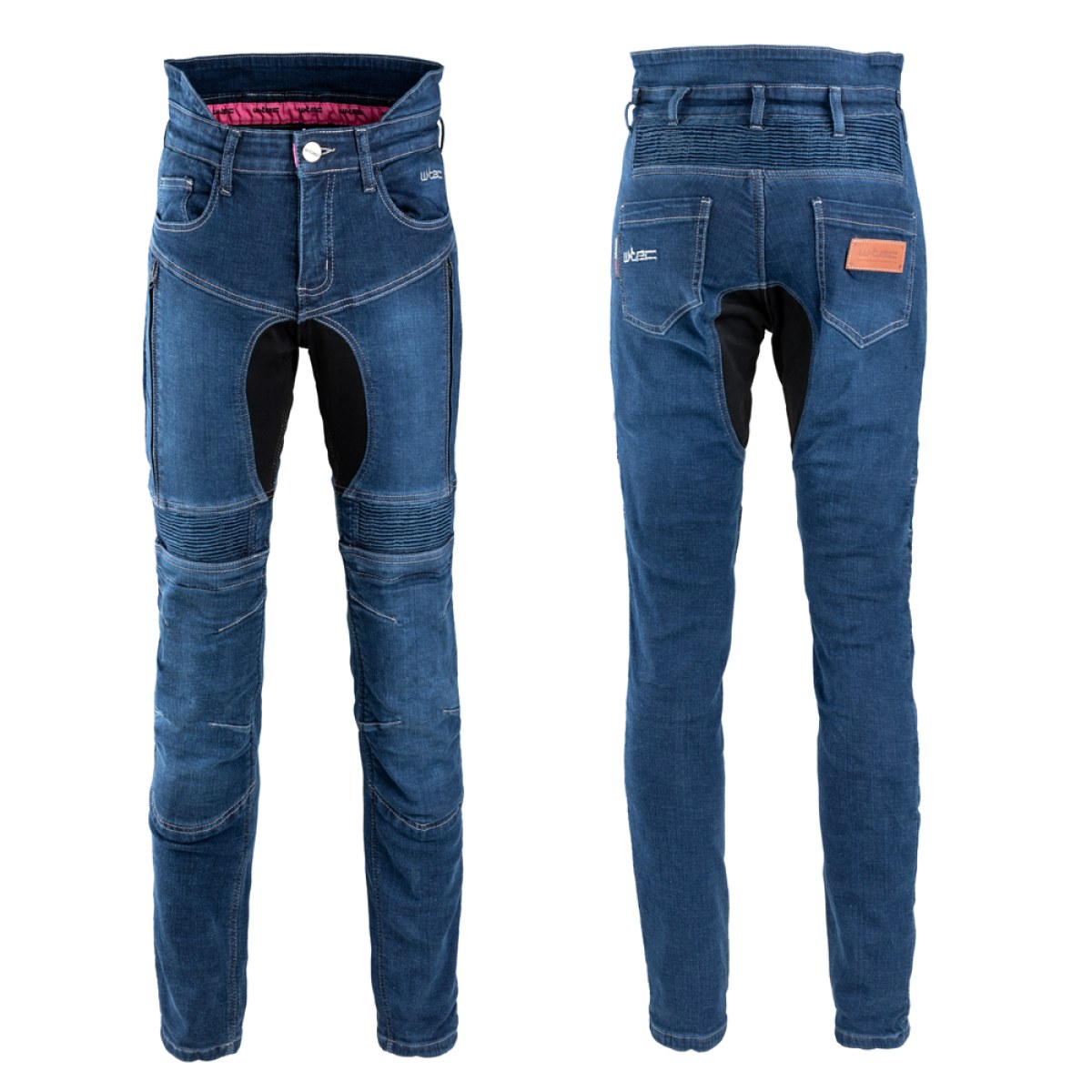 Dámske moto jeansy W-TEC Biterillo Lady - Veľkosť: XXL | Farba: Modrá · záber 2