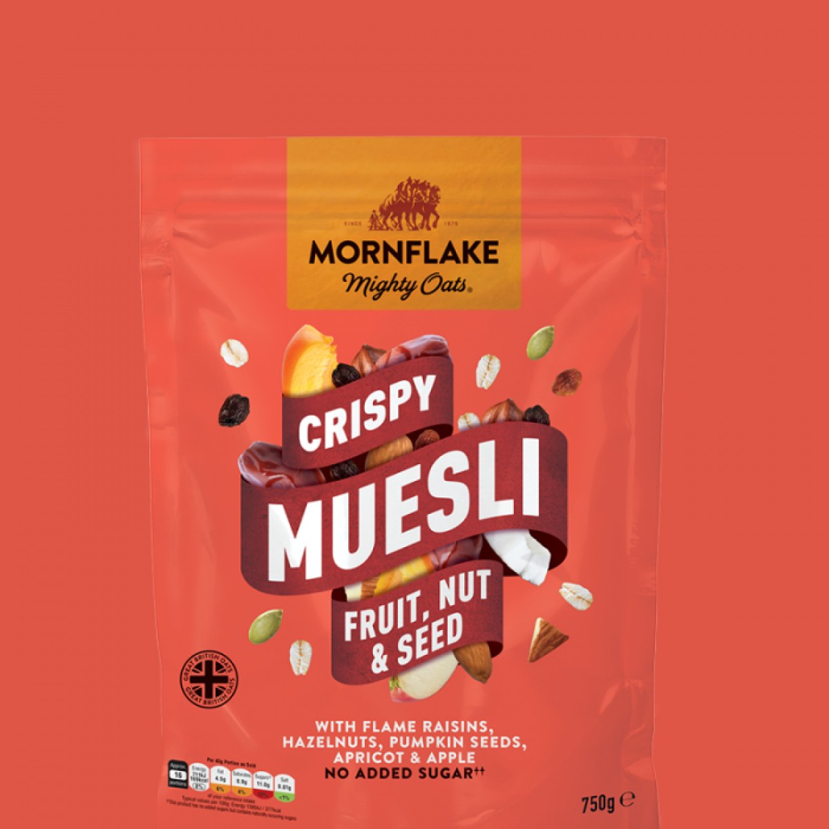 Mornflake Crispy Muesli ovoce, oříšky, semínka 750 g · záber 1