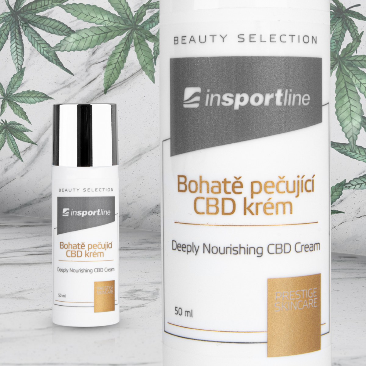 Intenzívne hydratačný CBD krém inSPORTline 50 ml · záber 1