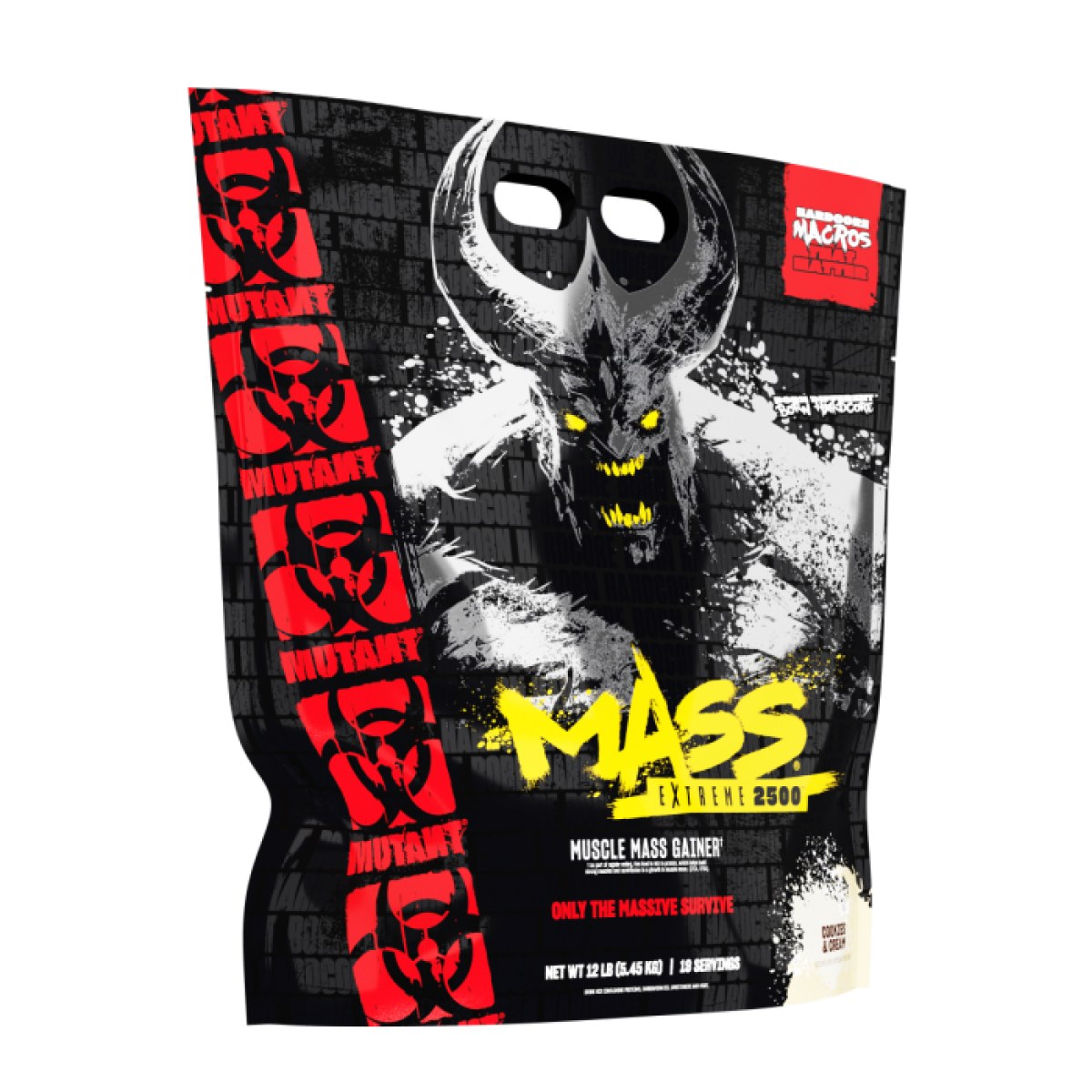 PVL Mutant Mass Extreme cookies and cream - Príchuť: Cookies and cream | Hmotnosť: 5,45 kg | Balenie: 3 · záber 1