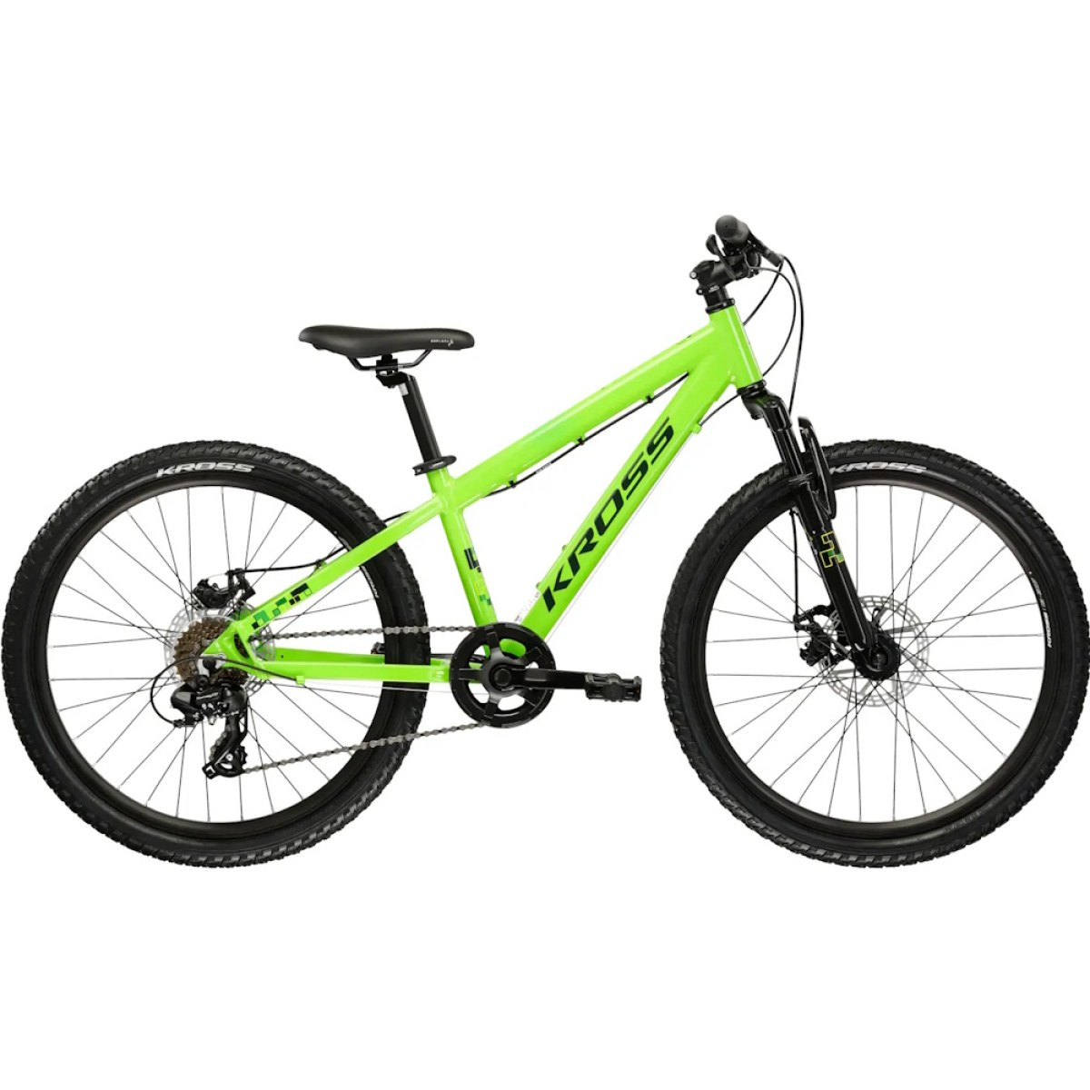 Kross Dust JR 1.0 DSC 24" - model 2026 zelená/zelená/lesk - S (12", 130-150 cm) · záber 1
