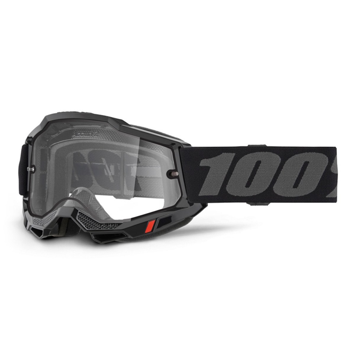 100% Accuri 2 Enduro čierna, číre plexi · záber 1