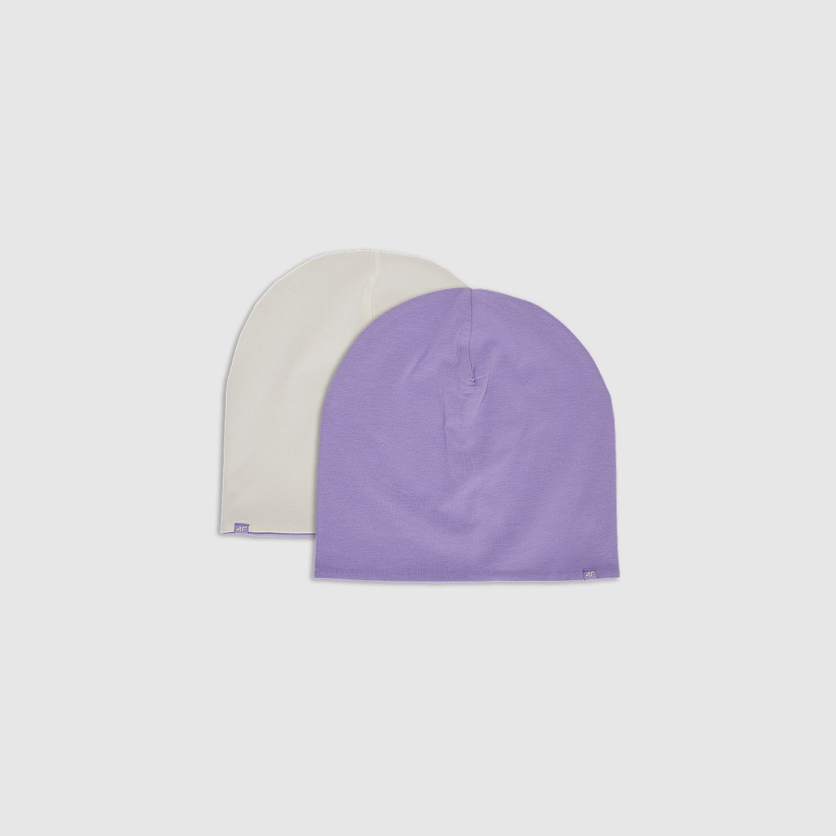 Detská obojstranná beanie čiapka - fialová · záber 1